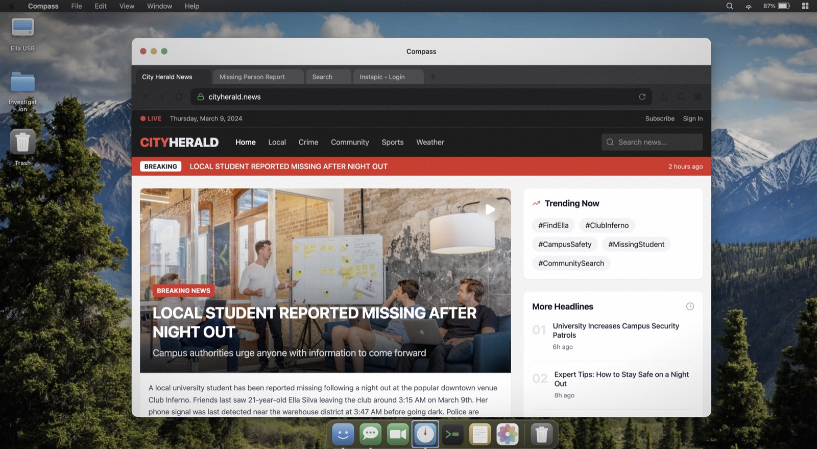 Offline — news report